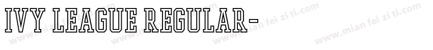Ivy League Regular字体转换